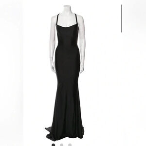 La Femme Square Neckline Formal Black long Mermaid dress-NWT size 10-Stunning